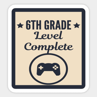 6th Grade Level Complete Sticker